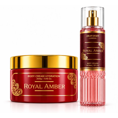 KIT DEAR BODY BODY SPLASH 236 ML + CREME 200G  ROYAL AMBER