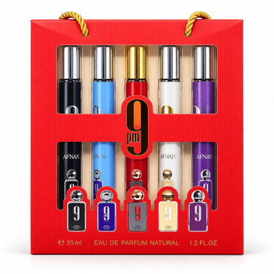 KIT PERFUME DE BOLSA 9PM 5 PEÇAS 35ML